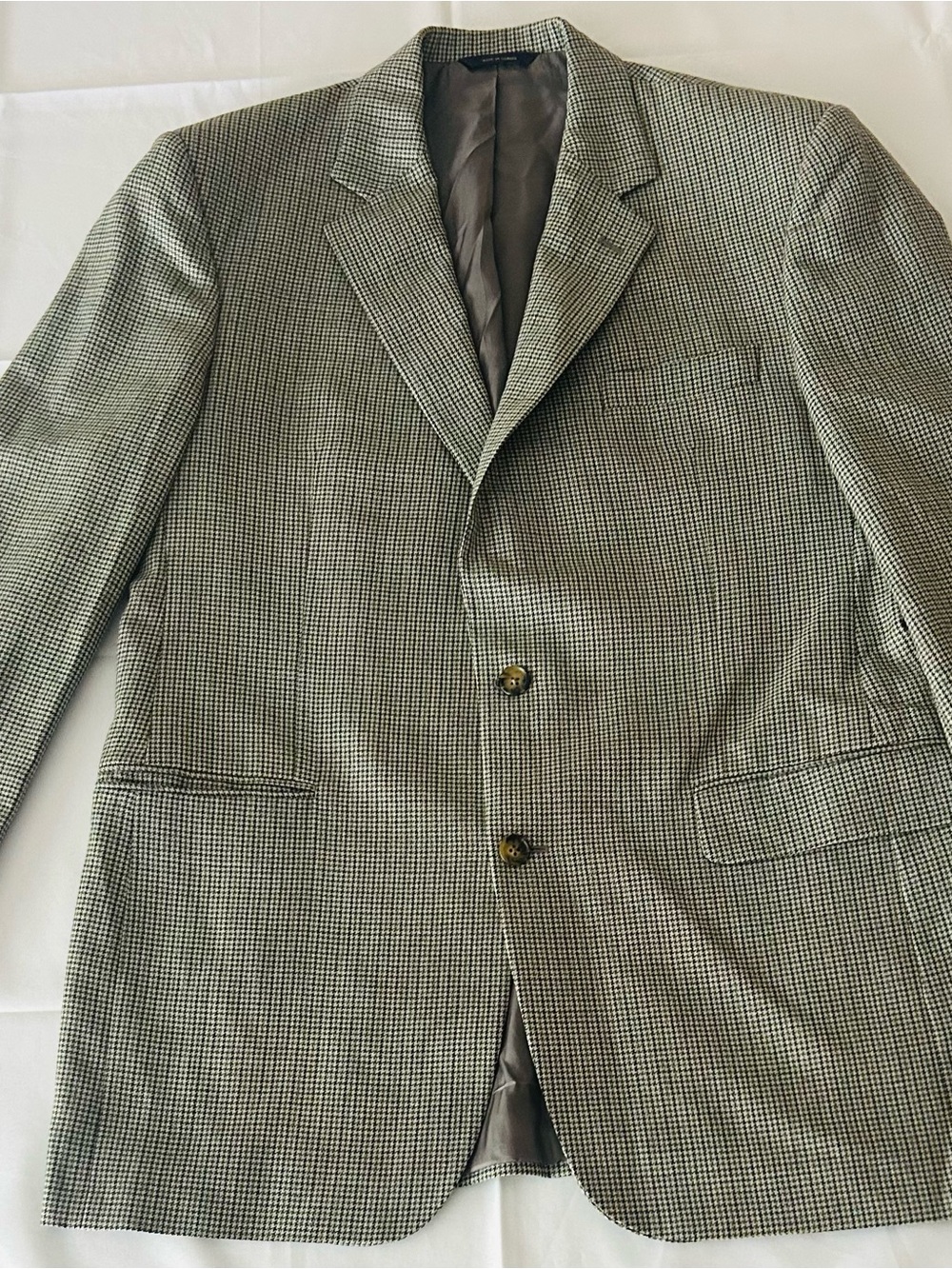 Men's Brooks Brothers Houndstooth Sport Coat Blazer in Black & White